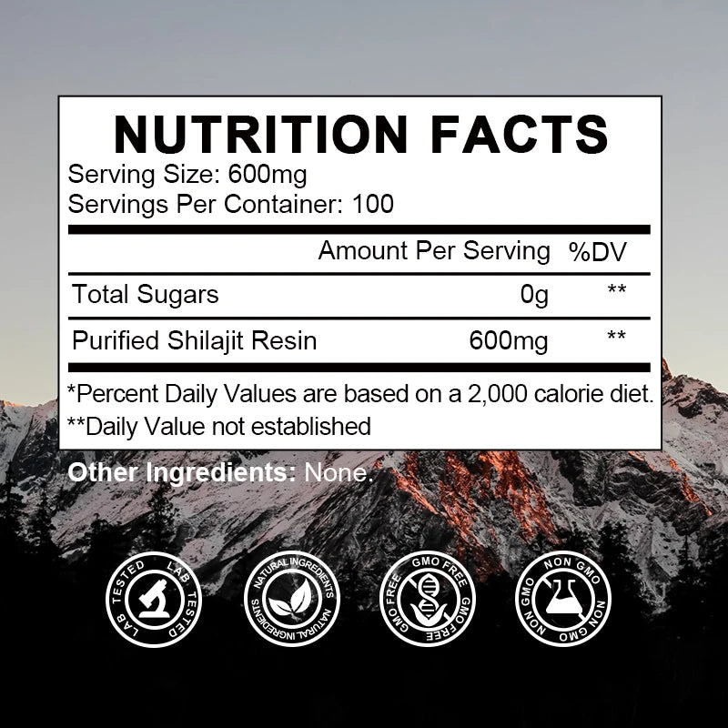 60g 100% Himalaya Pure Shilajit Resin