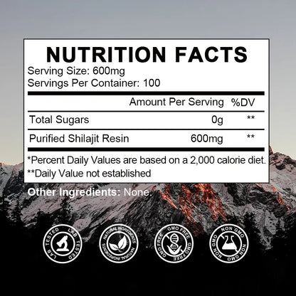 60g 100% Himalaya Pure Shilajit Resin