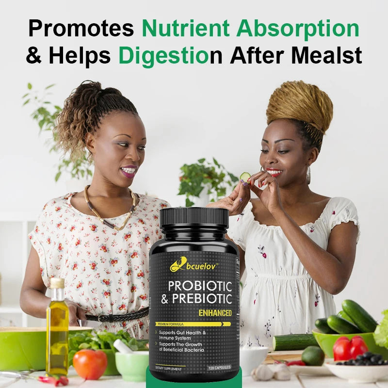 Bcuelov Probiotic and Prebiotic Dietary Supplement - Supports Gut and Digestive Health - Supports Immune System Health